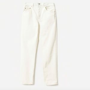 Everlane Highrise White Jeans